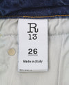 Jeans Cuffed Boy Straight Dalston Selvedge Blue Stretch