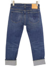 Jeans Cuffed Boy Straight Dalston Selvedge Blue Stretch