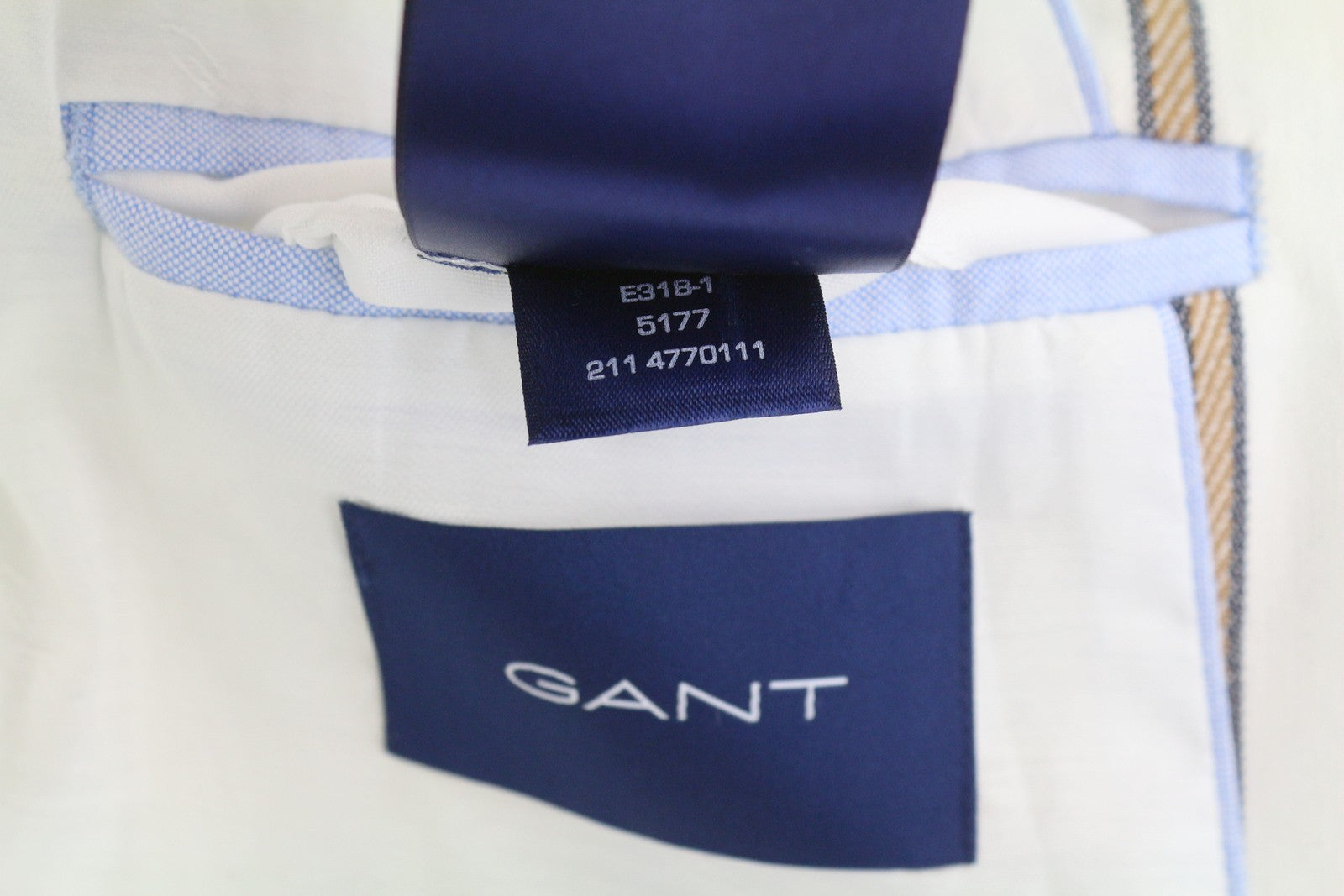 GANT Women Blazer EU36 Off-White Pinstriped Linen Blend Notch Lapel Button-Up