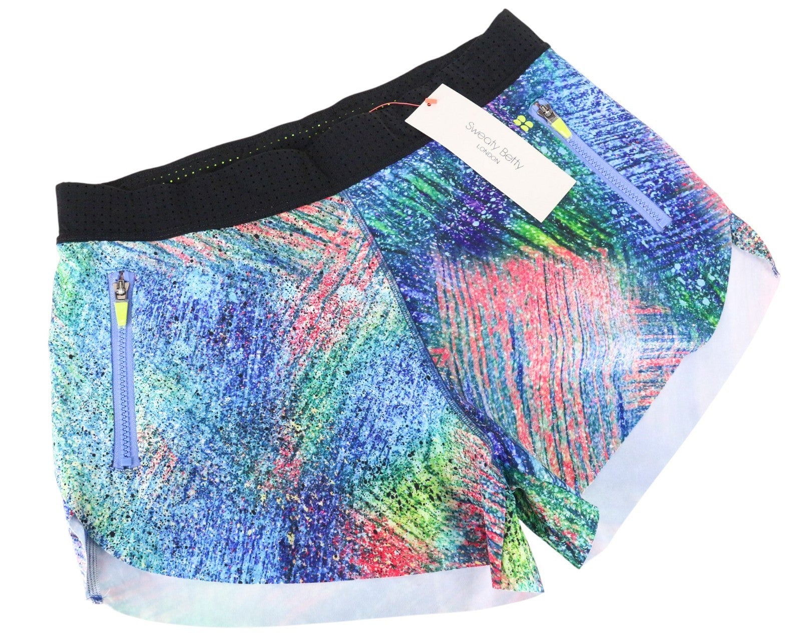 SWEATY BETTY Triple Jump Women's Shorts L Blue Printed Lightweight Summer Wear