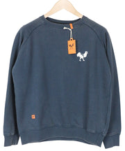 GOOD GENES Women's Sweatshirt S Blue Logo Pullover Pure Cotton Long Sleeve