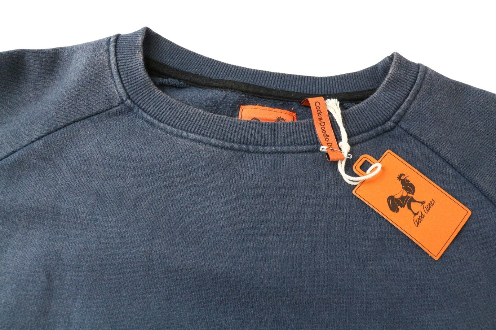 GOOD GENES Women's Sweatshirt S Blue Logo Pullover Pure Cotton Long Sleeve