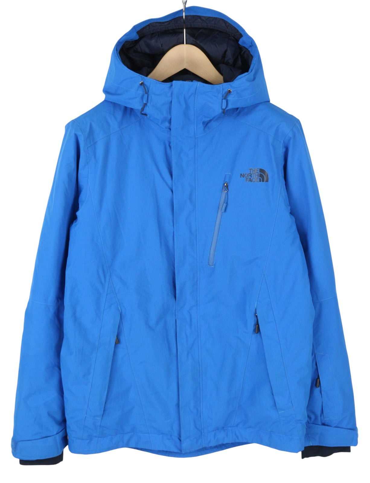 THE NOTH FACE Men Jacket M Blue Skiing Insulated Hooded Snow Skirt Dry Vent