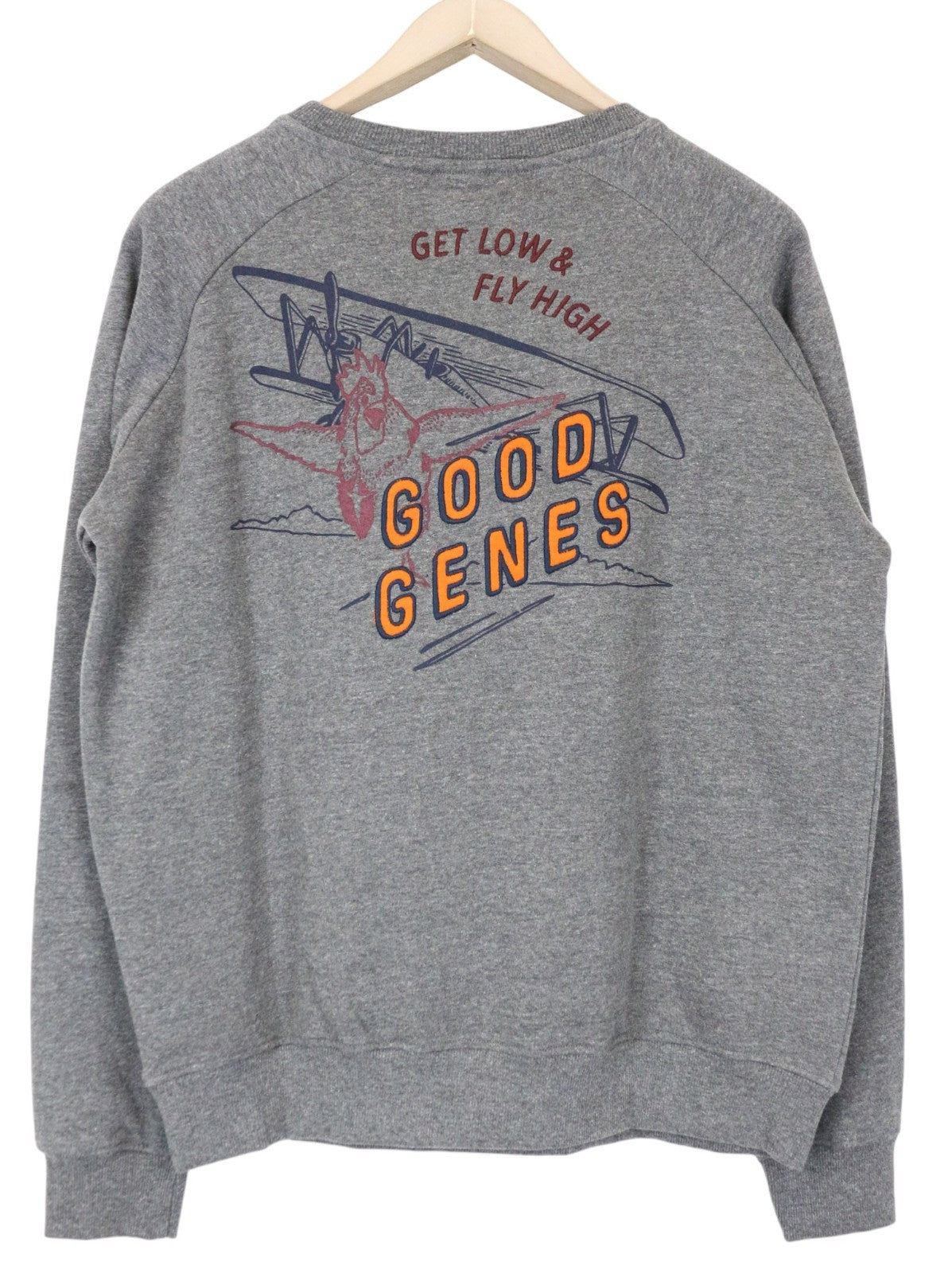 GOOD GENES Women's Sweatshirt M Grey Blend Pullover Long Sleeve Casual Style