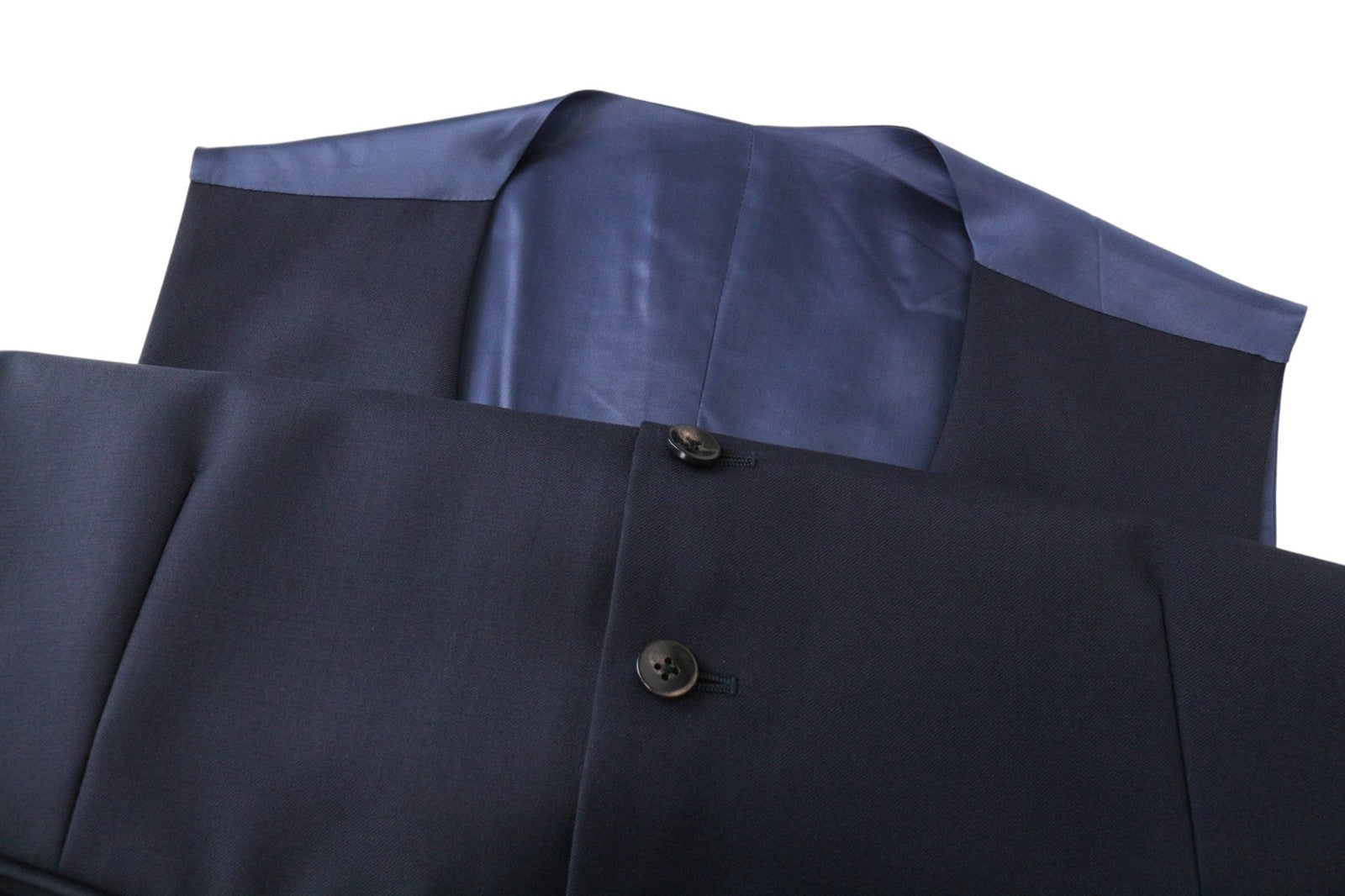 SUITSUPPLY Ferrara Men's Waistcoat UK42S Navy Wool Single-Breasted Classic