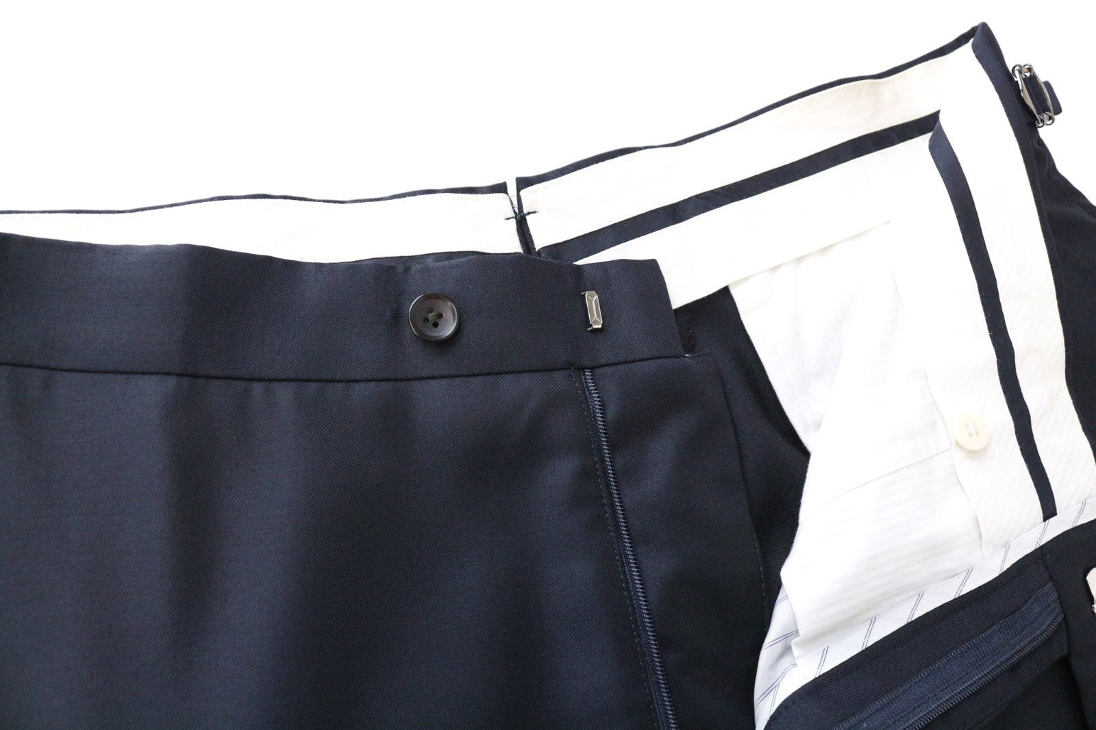 SUITSUPPLY Ferrara Men's 2Pc Suit UK44R Navy Wool Trousers Waistcoat Classic