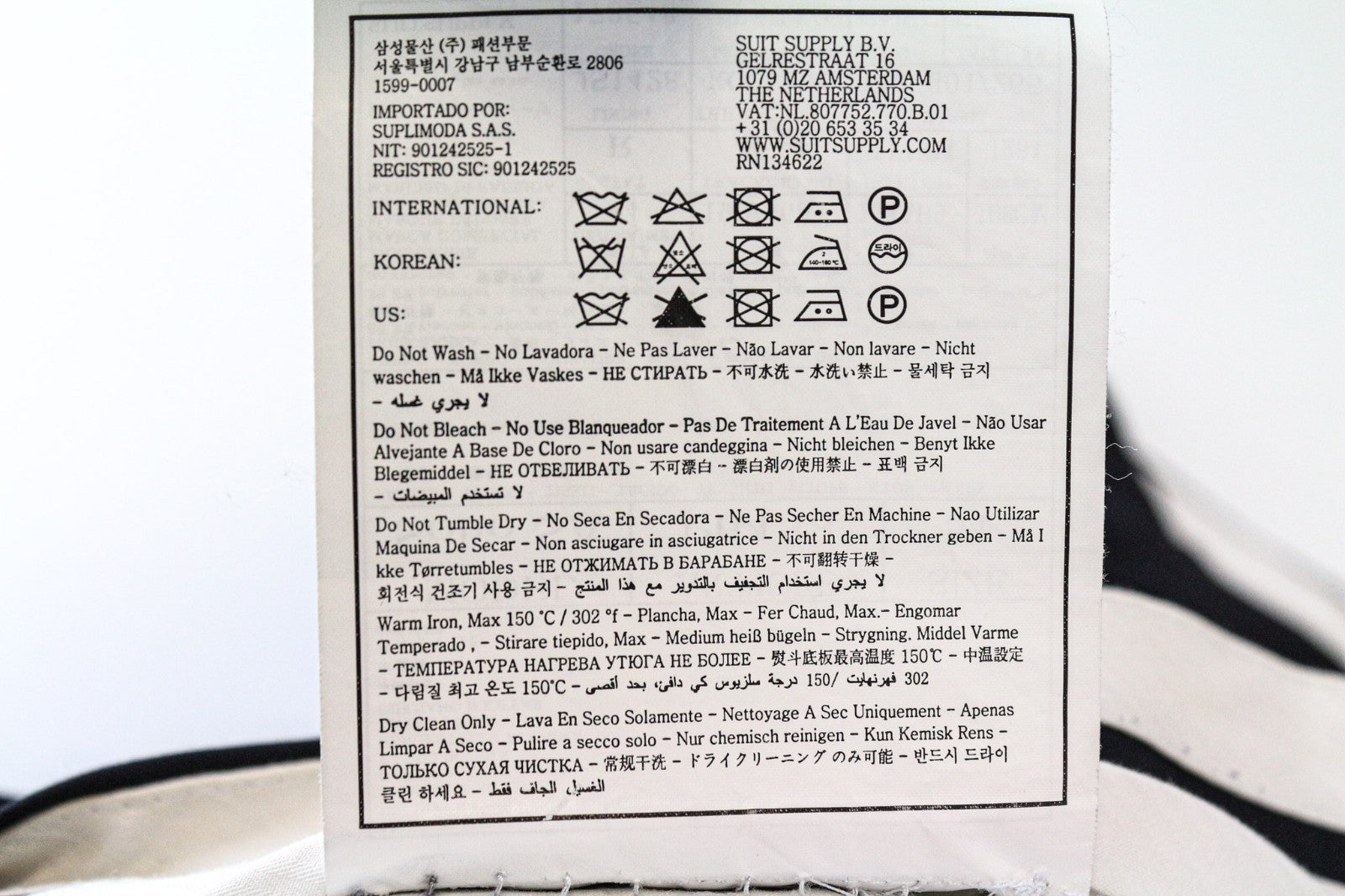 SUITSUPPLY Ferrara Men's 2Pc Suit UK44R Navy Wool Trousers Waistcoat Classic