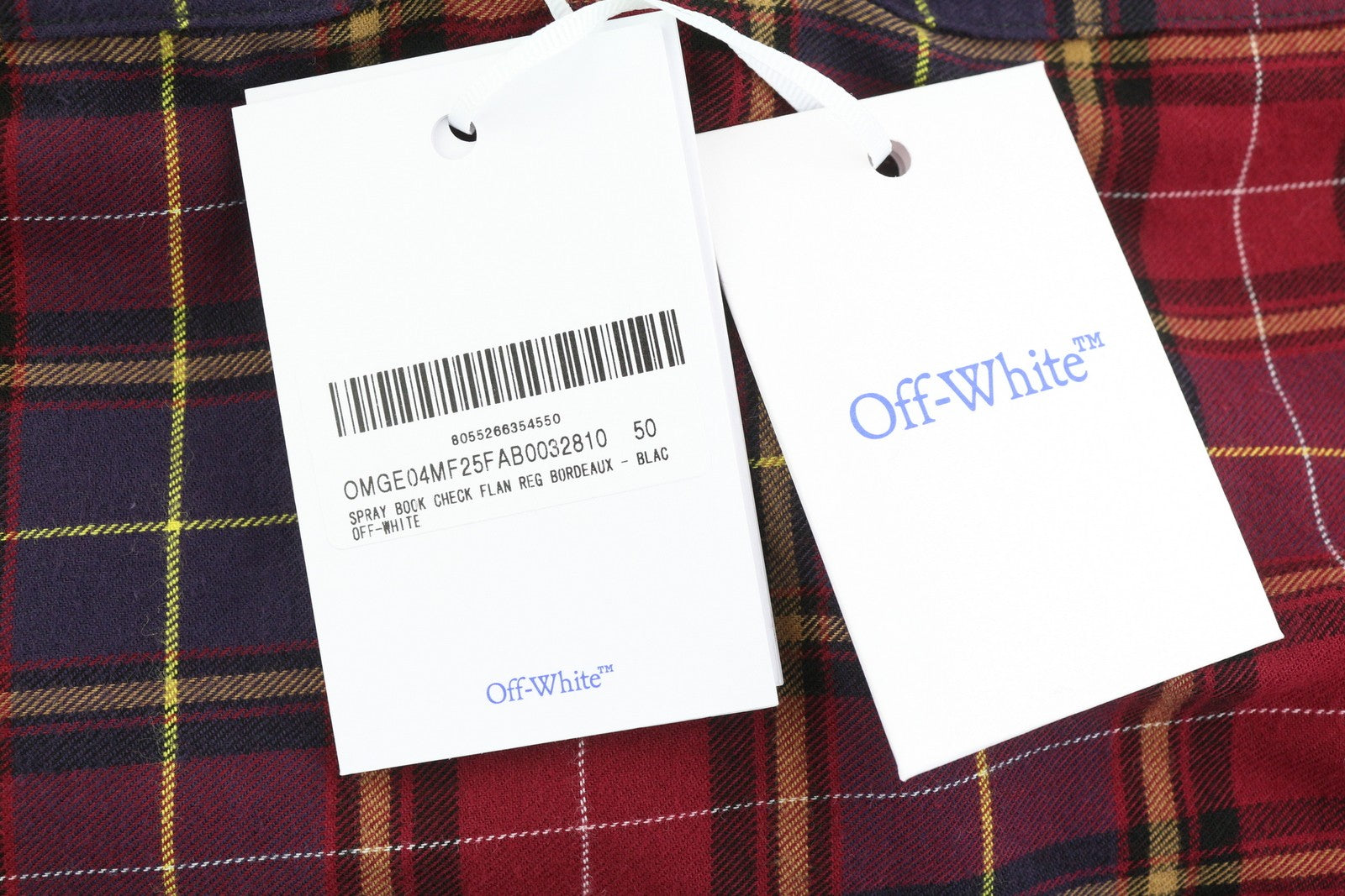 OFF-WHITE VIRGIL ABLOH Spray Book Check Flan Red Men Shirt 50 Flannel F25 RRP796