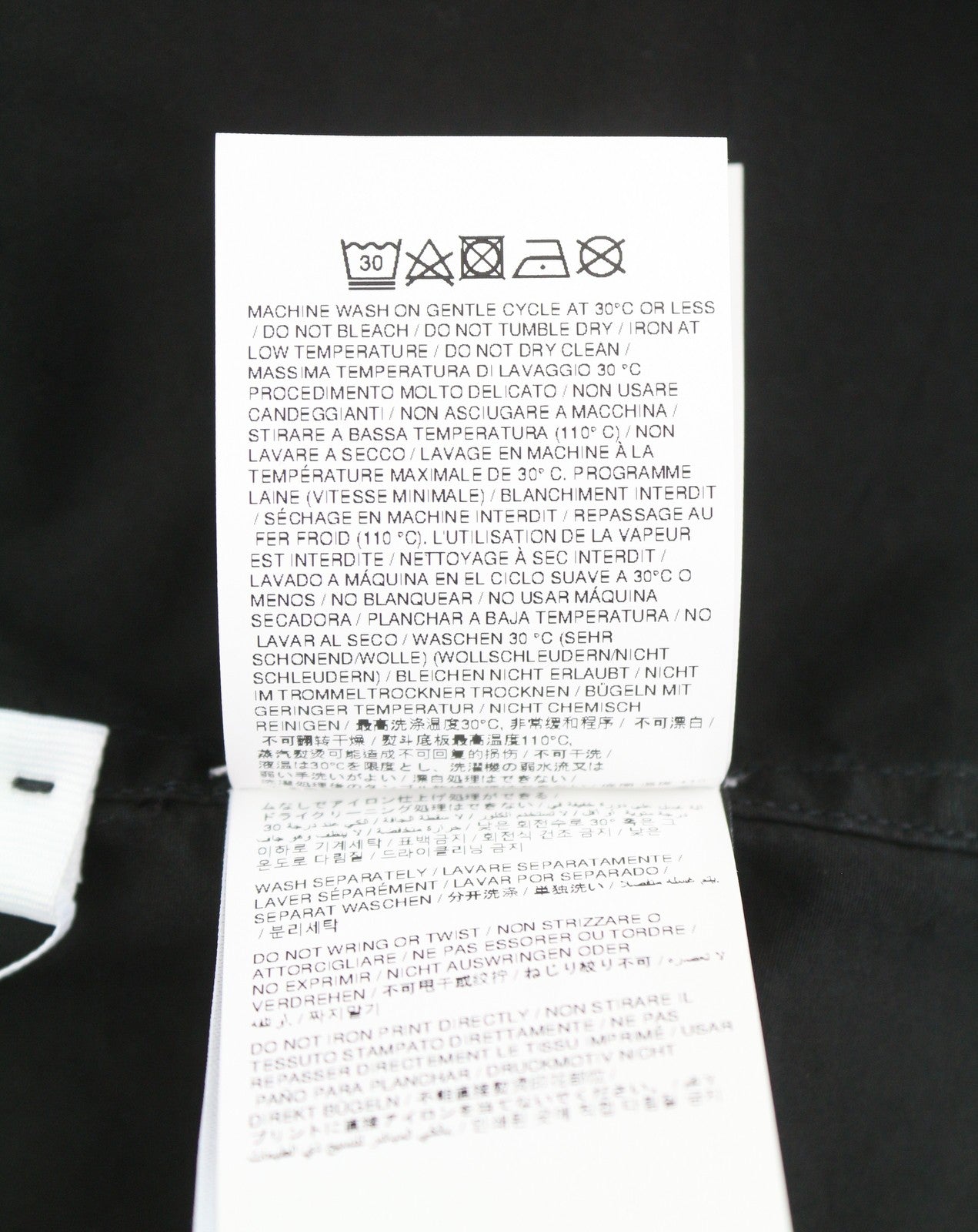 OFF-WHITE VIRGIL ABLOH Emblem Popl Slim Bowling Men Shirt 46 Black F25 RRP845