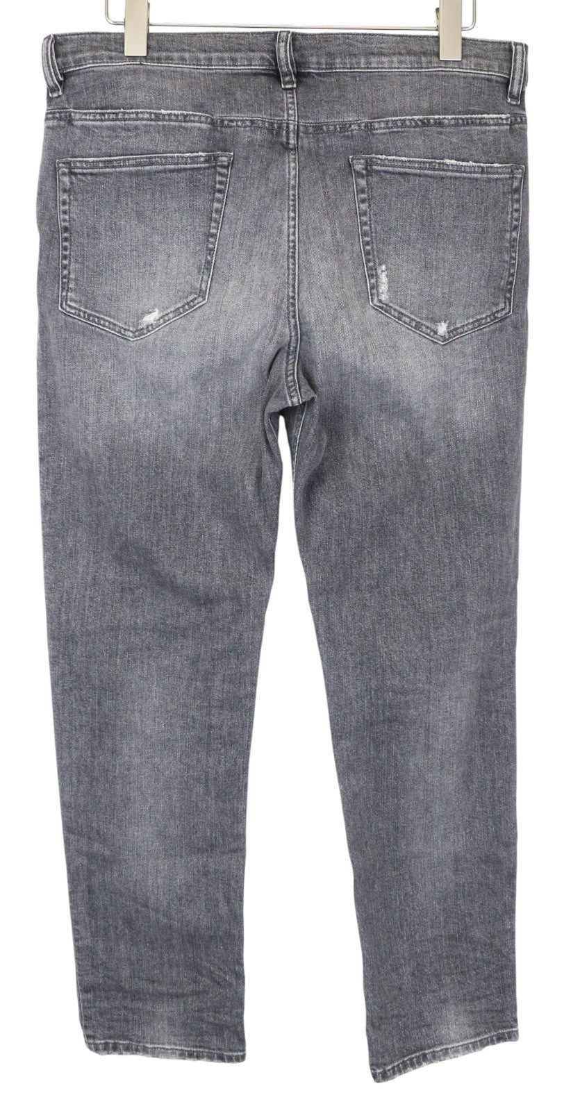 DIESEL D-Eetar 0890F Men's Jeans W34/L32 Grey Ripped Cotton Stretch Tapered