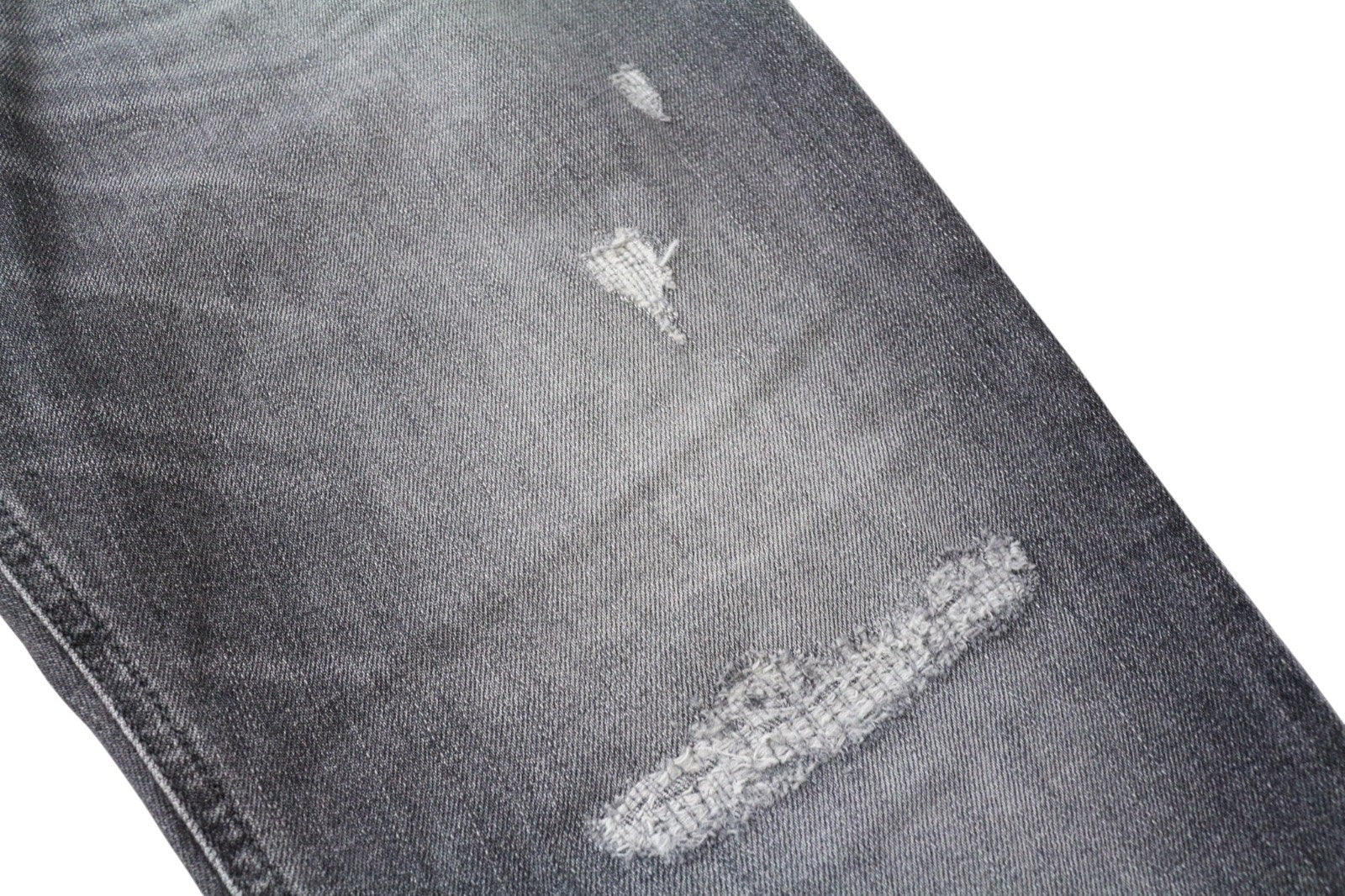 DIESEL D-Eetar 0890F Men's Jeans W34/L32 Grey Ripped Cotton Stretch Tapered