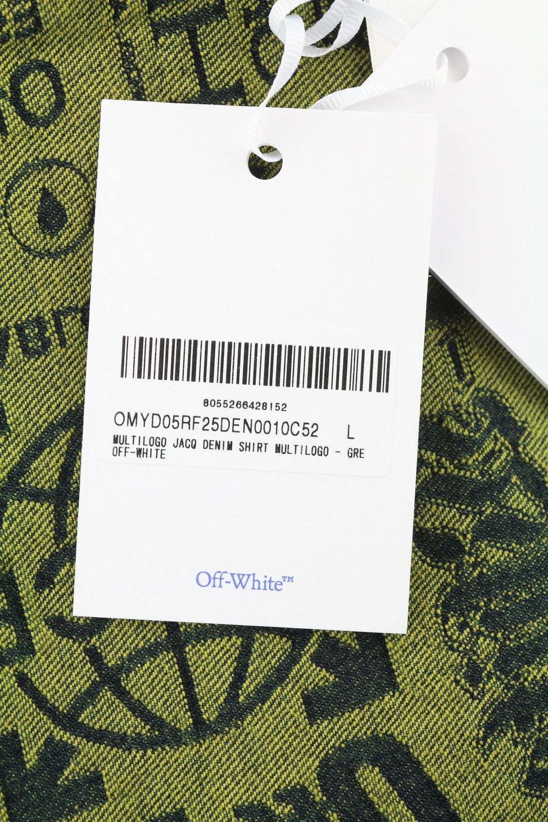 OFF-WHITE c/o VIRGIL ABLOH Multi Logo Jaqo Denim Men Shirt L Thick FW25 RRP899