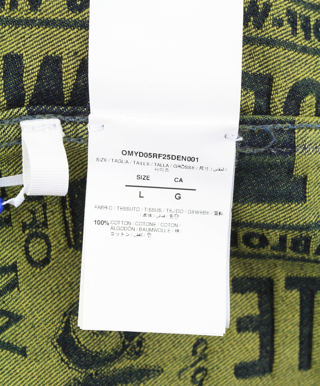 OFF-WHITE c/o VIRGIL ABLOH Multi Logo Jaqo Denim Men Shirt L Thick FW25 RRP899