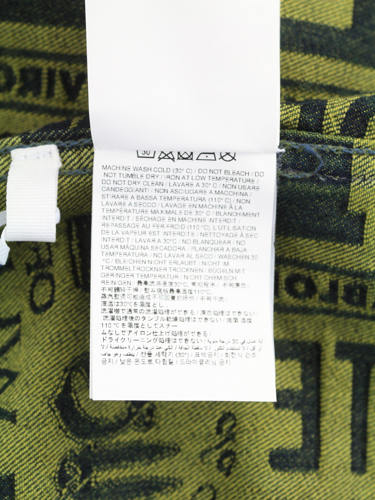 OFF-WHITE c/o VIRGIL ABLOH Multi Logo Jaqo Denim Men Shirt L Thick FW25 RRP899