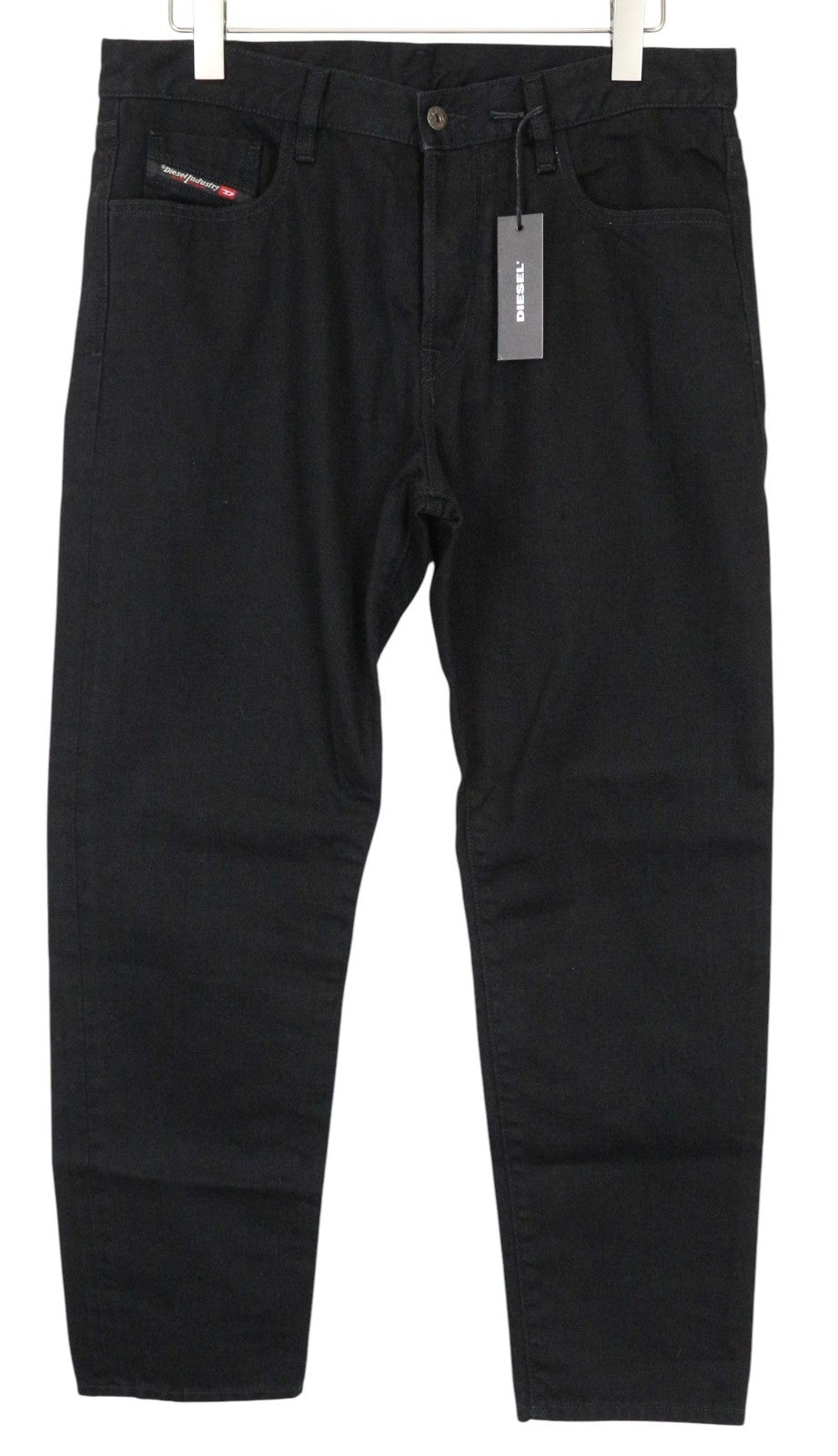 DIESEL Mharky 0093F Men's Jeans W34 Black Slim Fit Plain Denim 5 Pocket Style