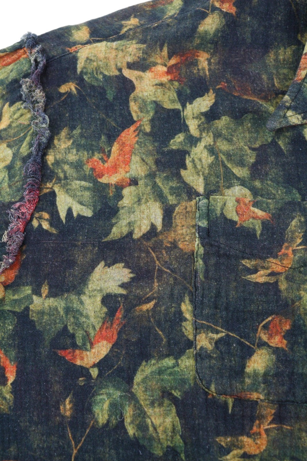 R13 Reversible Drop Neck Women Shirt XS Patterned Oversize Distress FW25 RRP1045