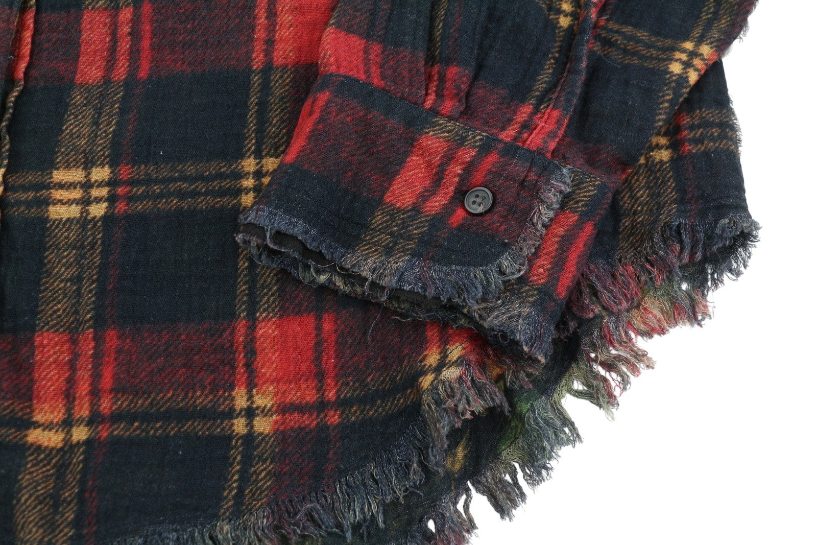 R13 Reversible Drop Neck Women Shirt XS Patterned Oversize Distress FW25 RRP1045