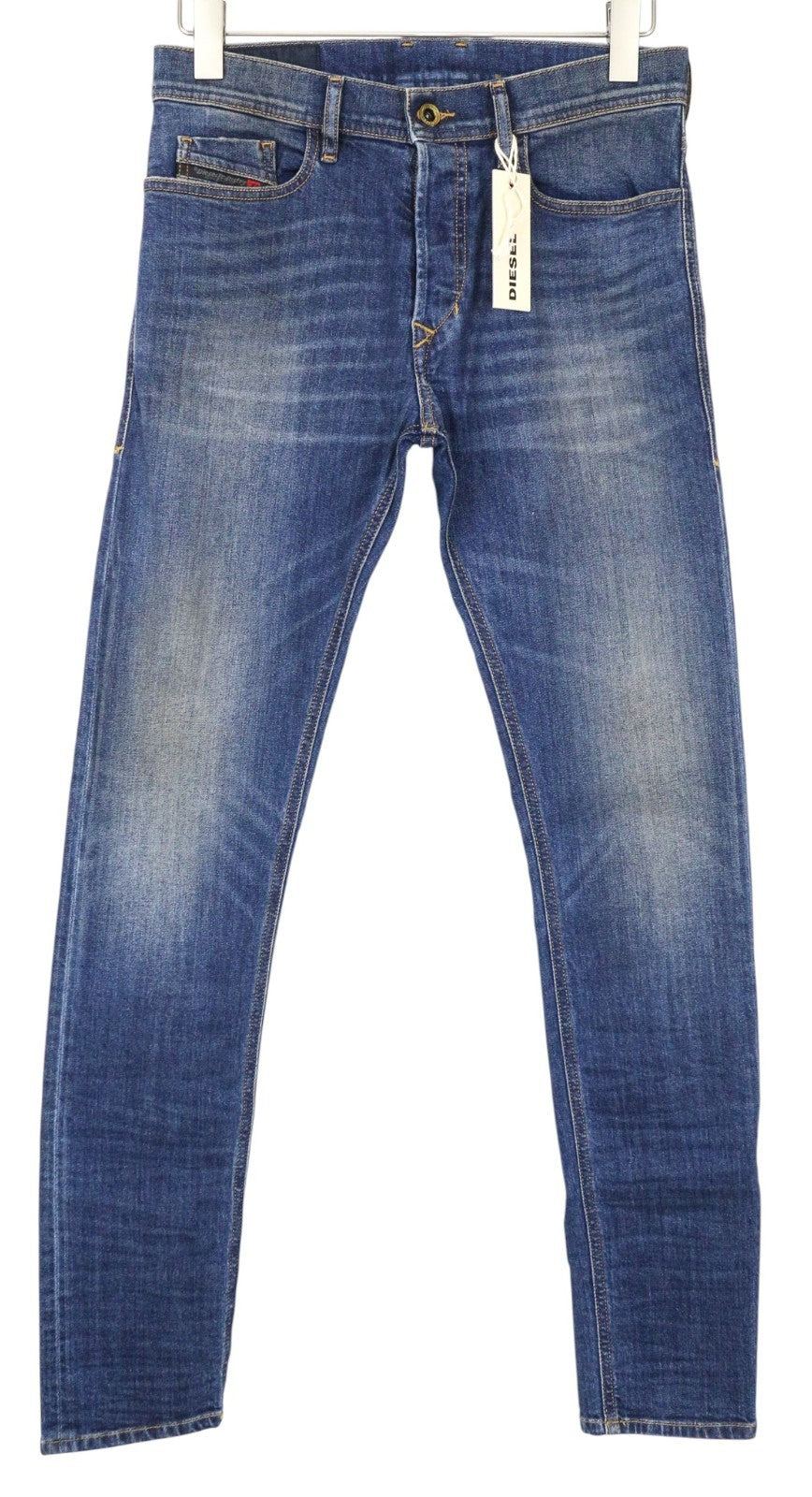 DIESEL Tepphar 087AW Men's Jeans W28/L32 Blue Cotton Slim Carrot Wash Stretch