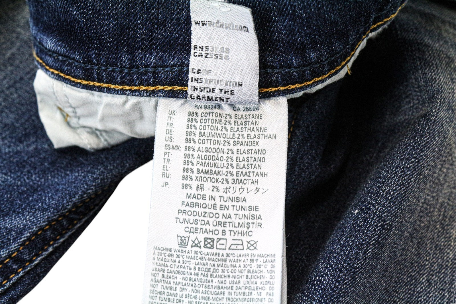 DIESEL Tepphar 087AW Men's Jeans W28/L32 Blue Cotton Slim Carrot Wash Stretch