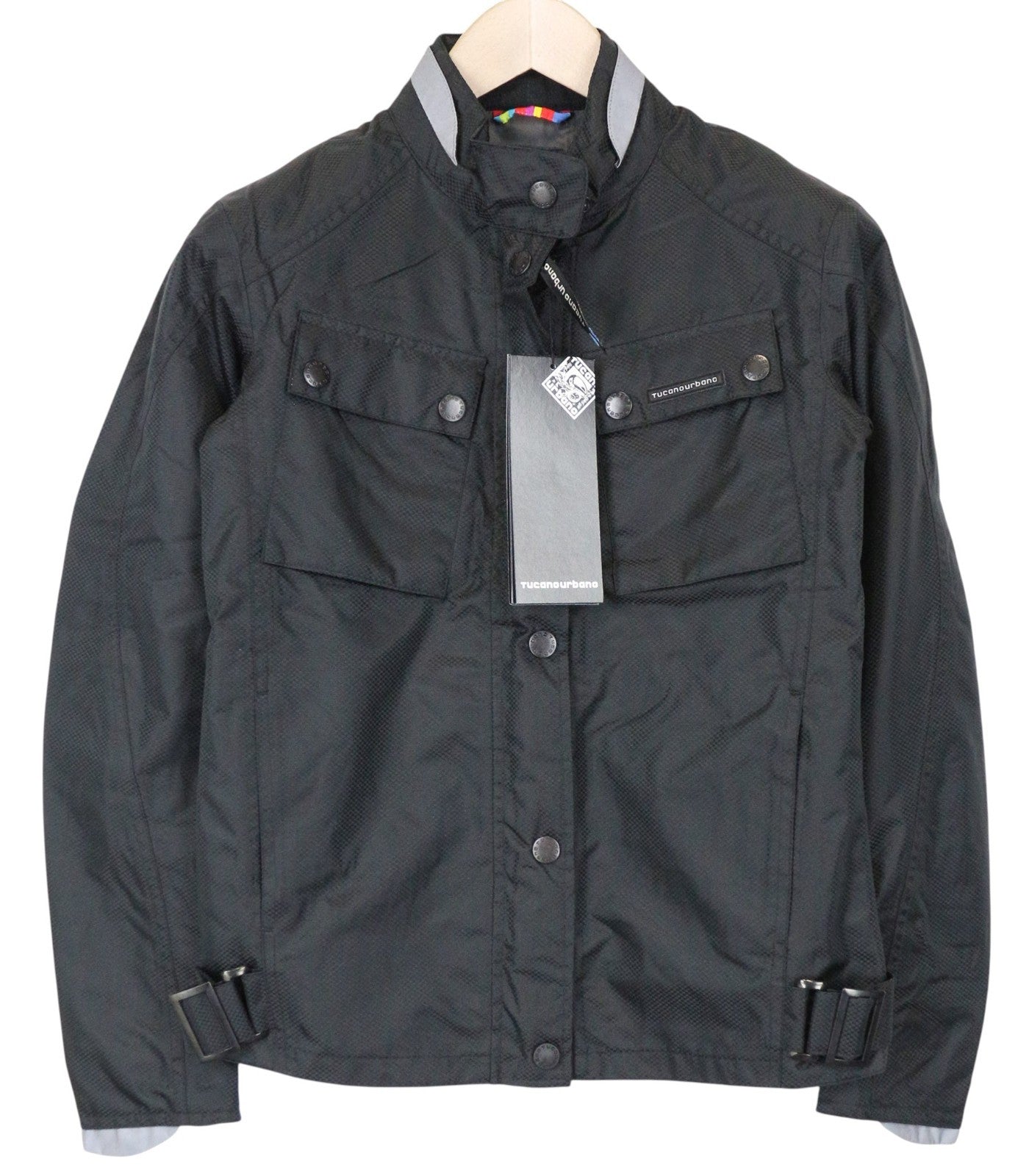 TUCANO URBANO Tina Women's Jacket M Black Lined Moto Single-Breasted Coat