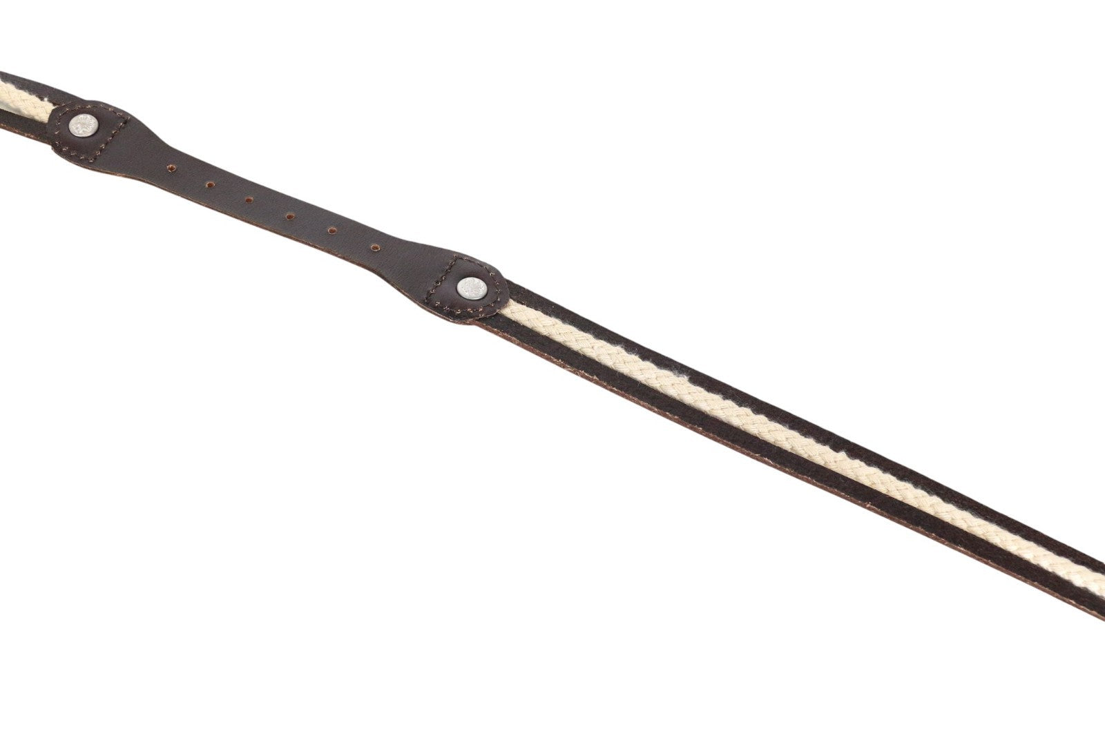 MAISON SCOTCH Women's Belt ~107cm Dark Brown Braided Buckled Casual Accessory