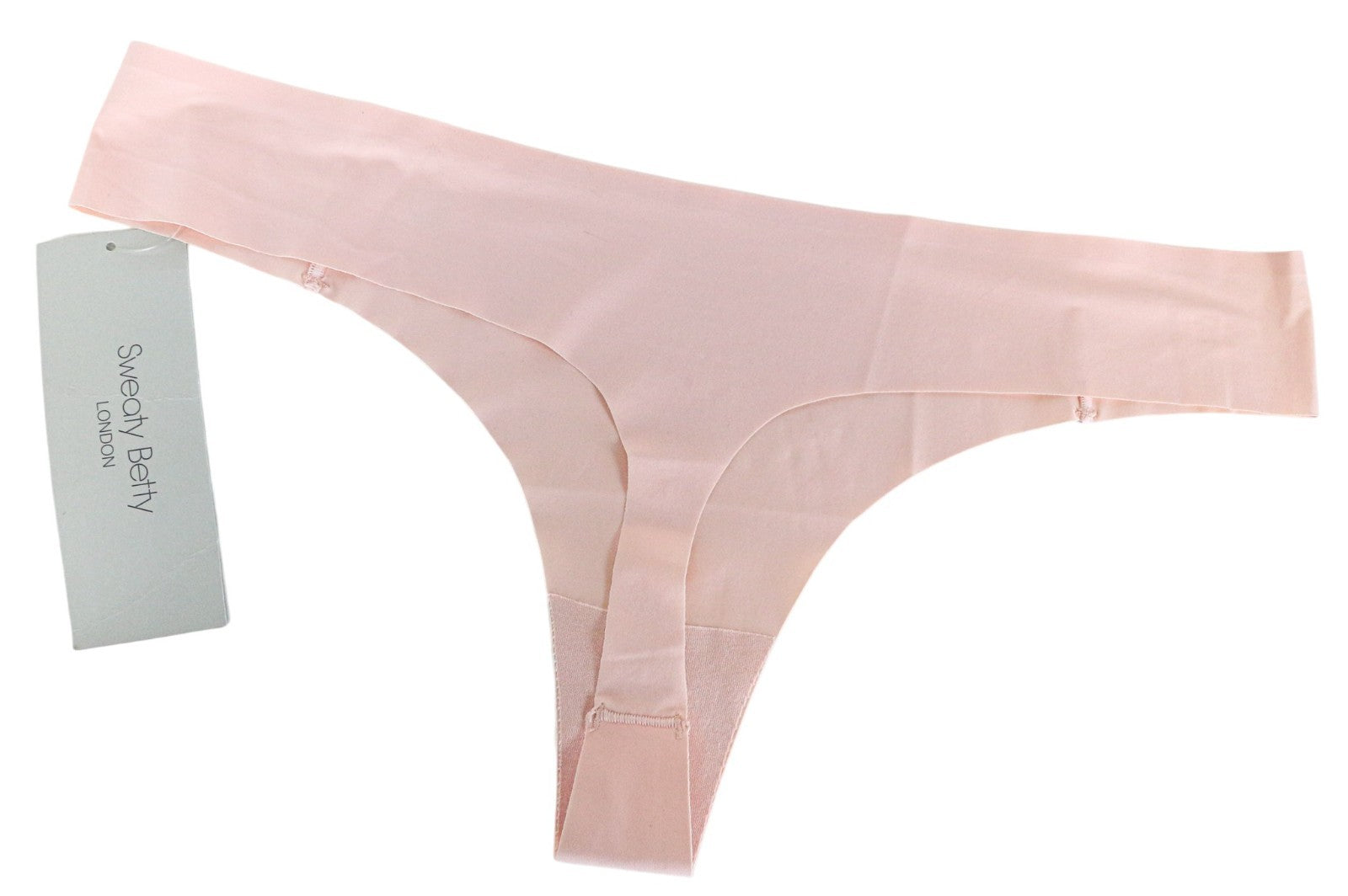SWEATY BETTY Barely There Women's Thong L Pink Lightweight Stretch Underwear