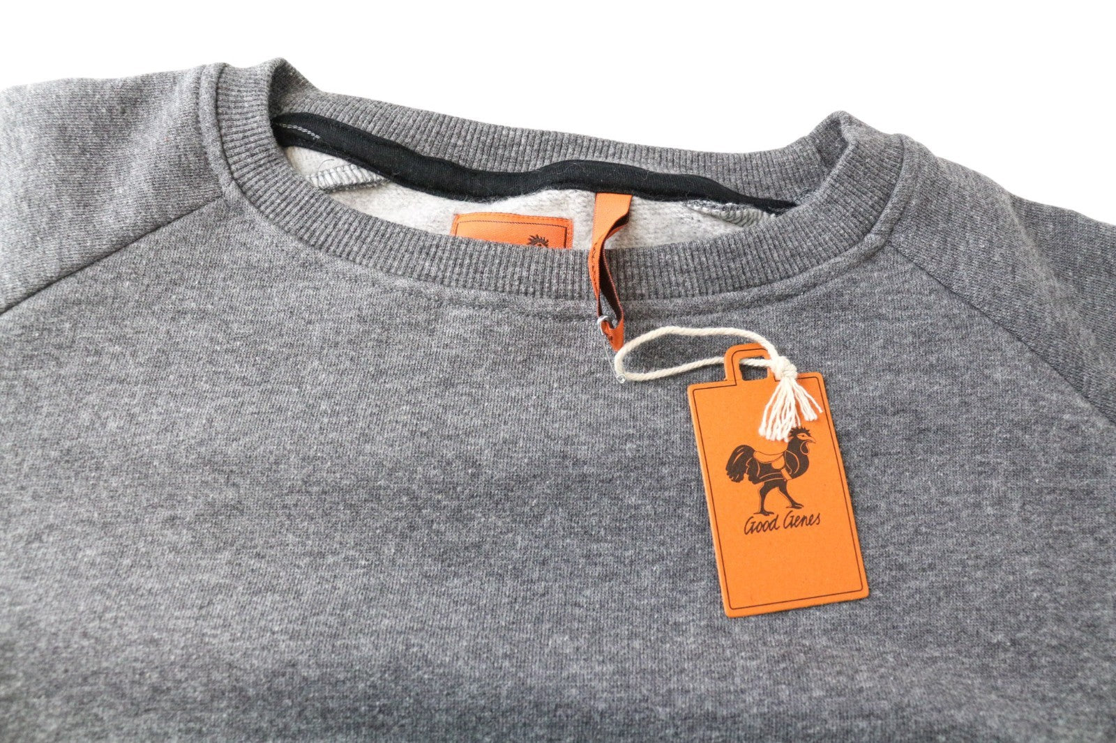 GOOD GENES Men's Sweatshirt L Grey Blend Pullover Logo Long Sleeve Casual Top