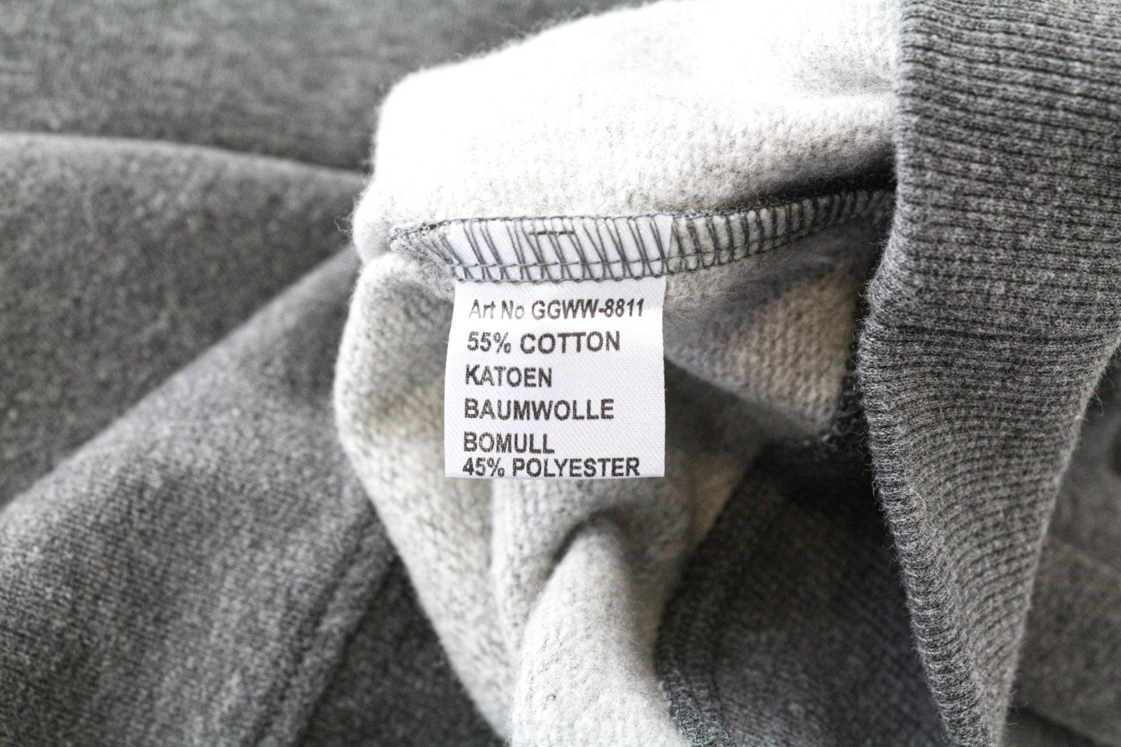 GOOD GENES Men's Sweatshirt L Grey Blend Pullover Logo Long Sleeve Casual Top