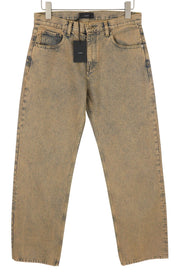 ALANUI Desert Rose Regular Women Jeans W27 Zip Fly Overdyed Apricot Denim RRP550