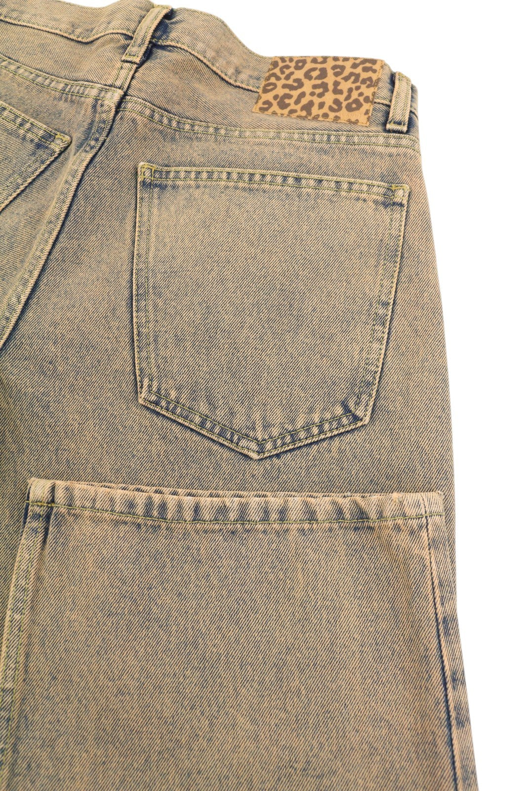 ALANUI Desert Rose Regular Women Jeans W27 Zip Fly Overdyed Apricot Denim RRP550