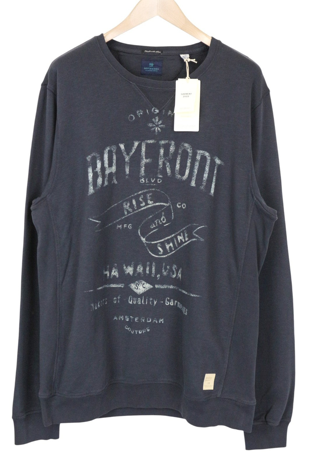 SCOTCH & SODA Ams Couture Men's Sweatshirt 2XL Navy Logo Long Sleeve Cotton