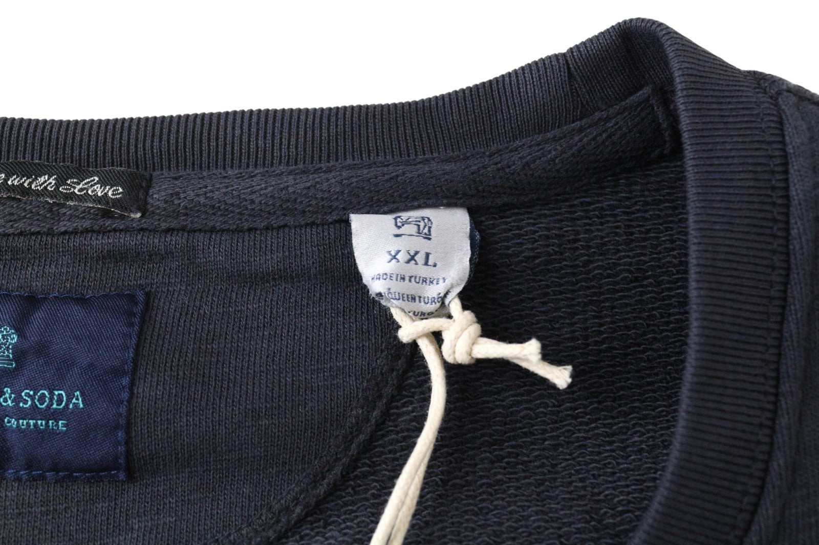 SCOTCH & SODA Ams Couture Men's Sweatshirt 2XL Navy Logo Long Sleeve Cotton