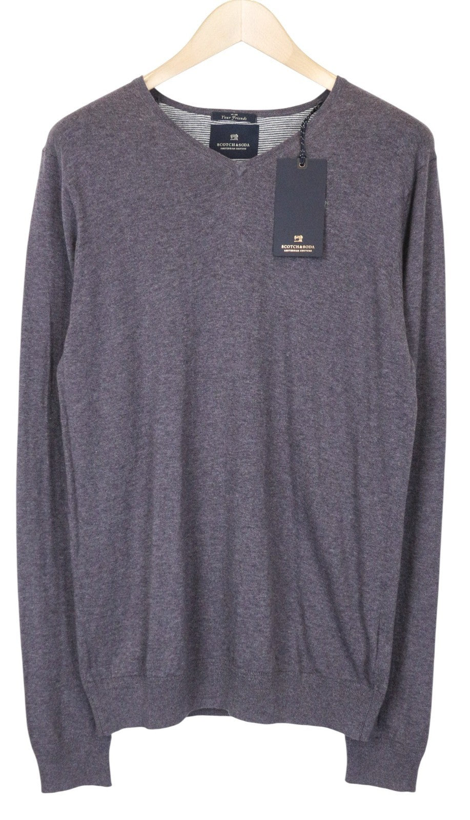 SCOTCH & SODA Ams Couture Men's Sweatshirt ~XS Purple Melange Long Sleeve Top