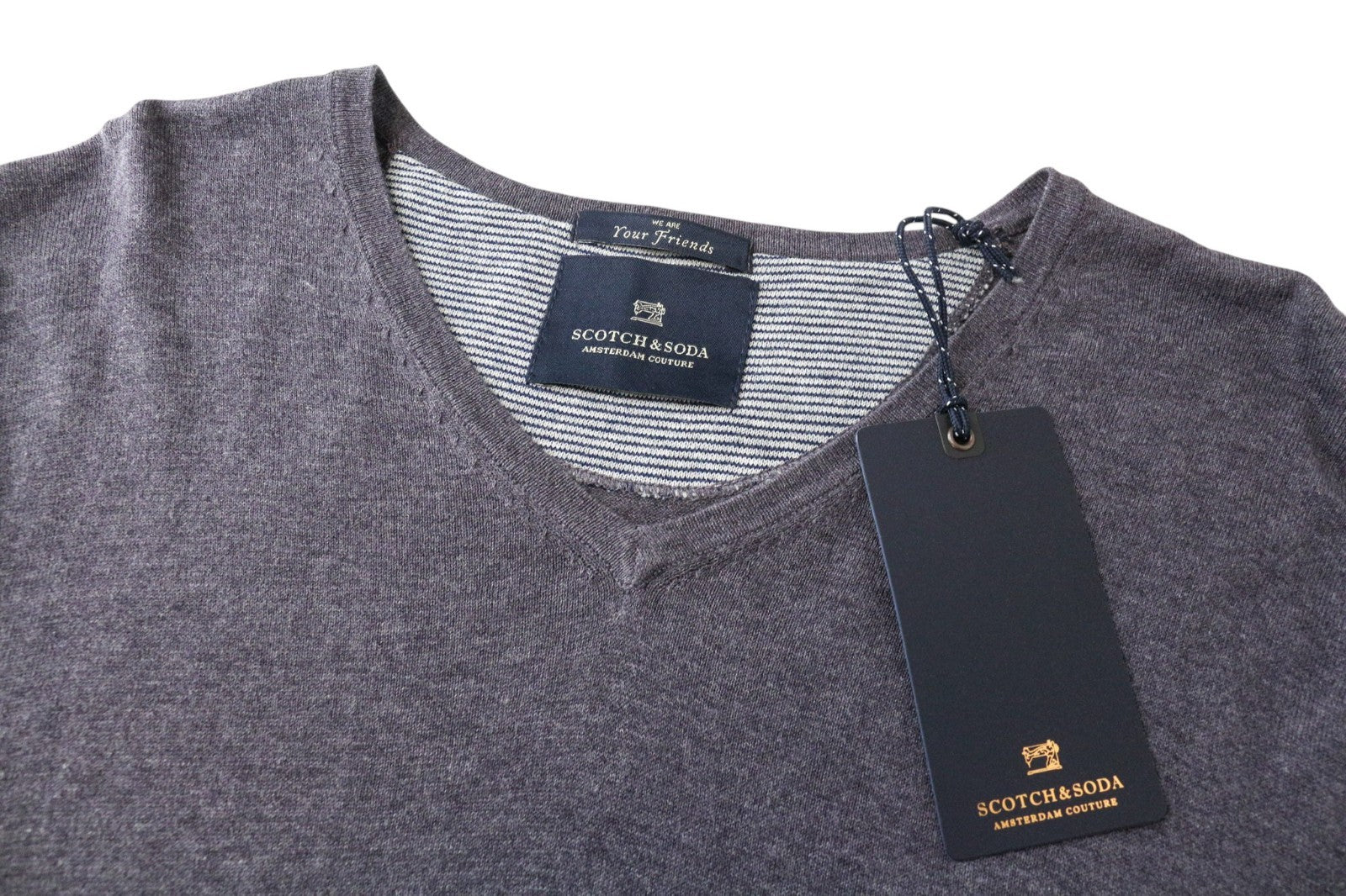 SCOTCH & SODA Ams Couture Men's Sweatshirt ~XS Purple Melange Long Sleeve Top