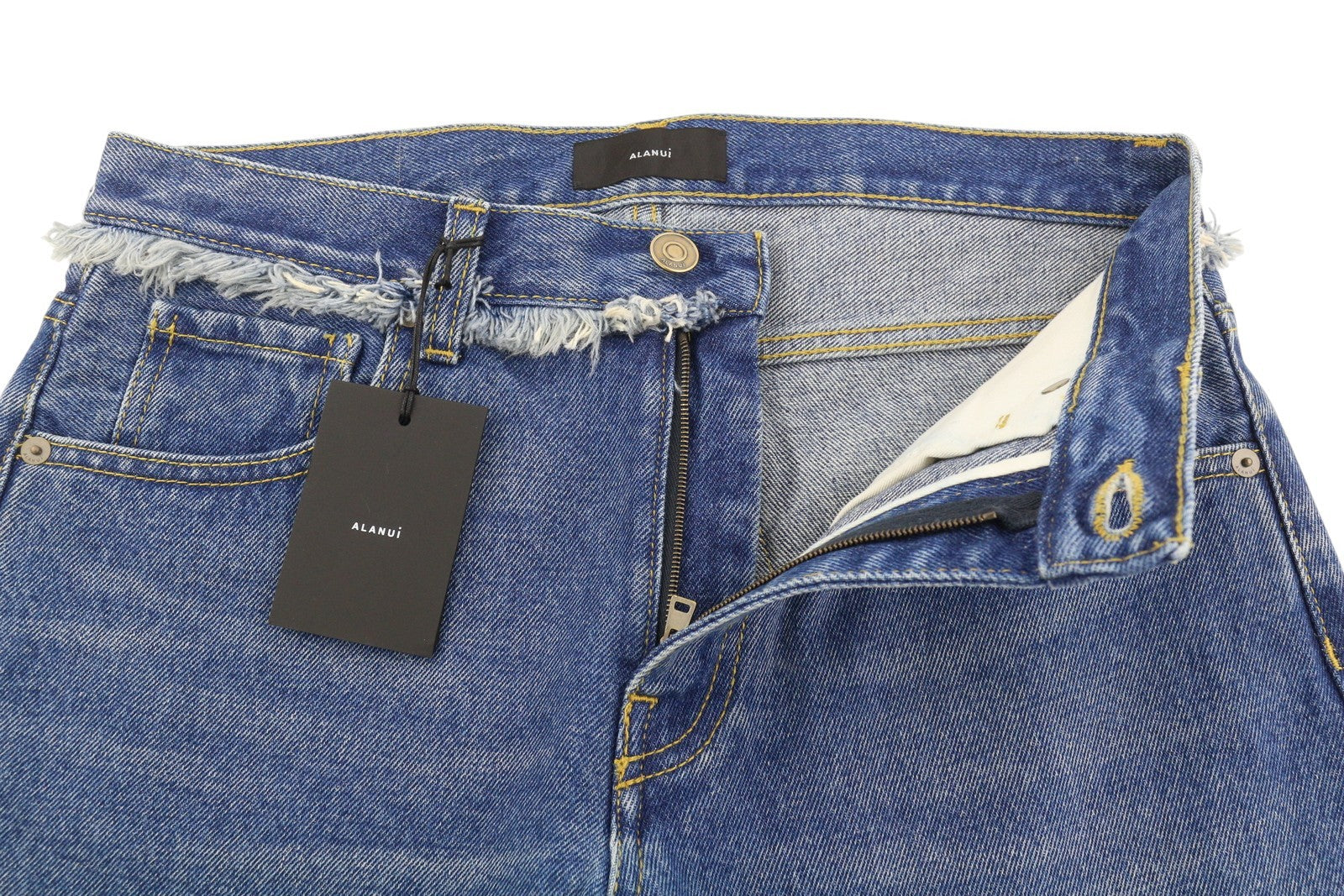 ALANUI Pacific Roads Regular Women Jeans W26 Zip Fly Distressed Faded Denim