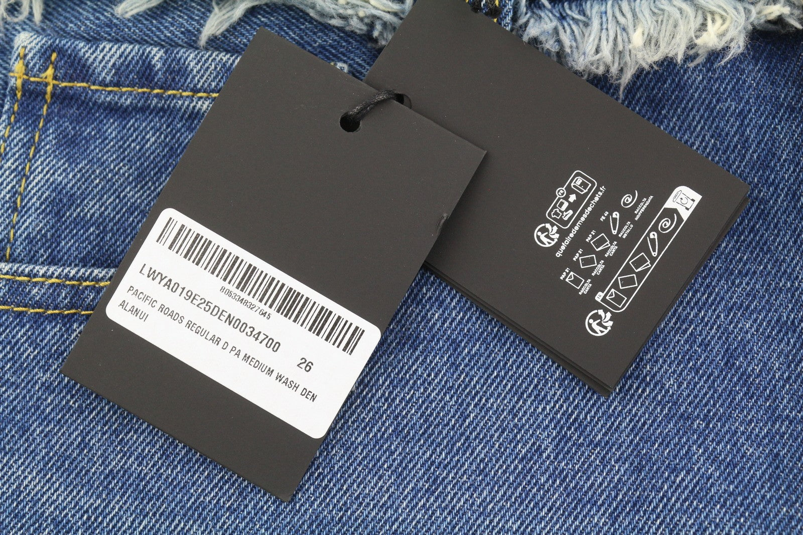 ALANUI Pacific Roads Regular Women Jeans W26 Zip Fly Distressed Faded Denim