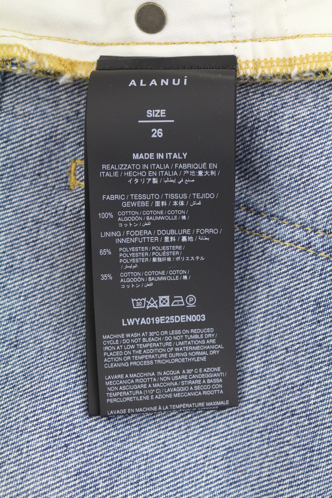 ALANUI Pacific Roads Regular Women Jeans W26 Zip Fly Distressed Faded Denim