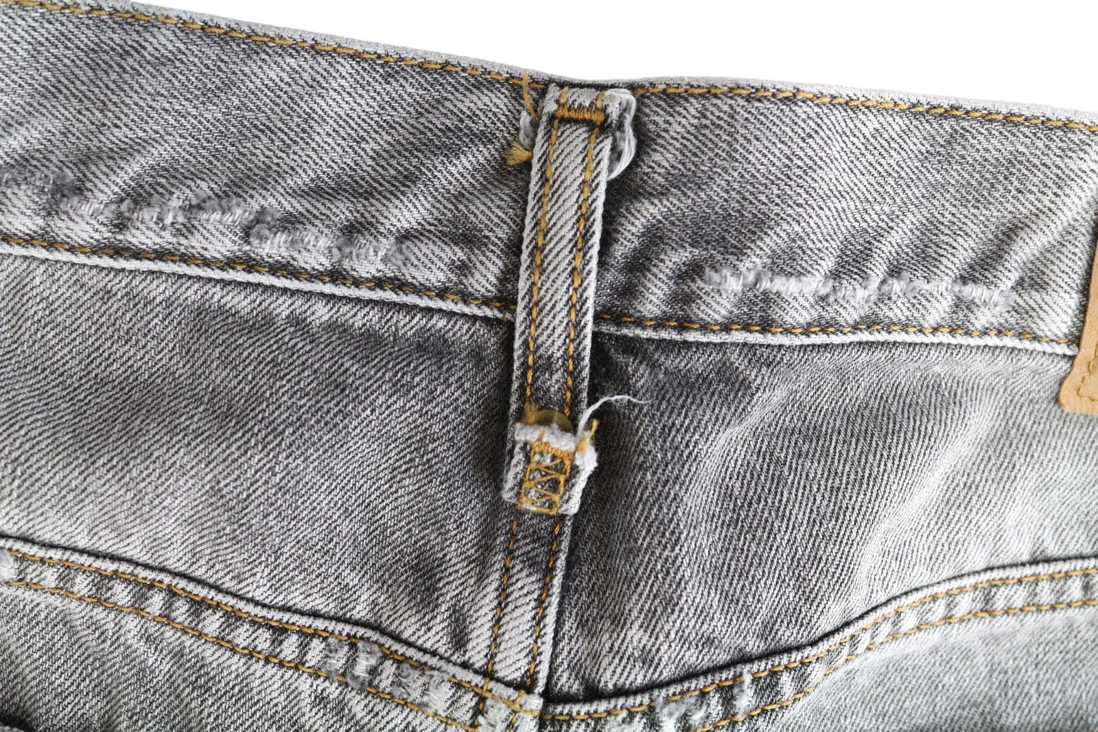 DIESEL Mharky 089AT Men's Jeans W32/L32 Grey Distressed Pure Cotton Slim Fit
