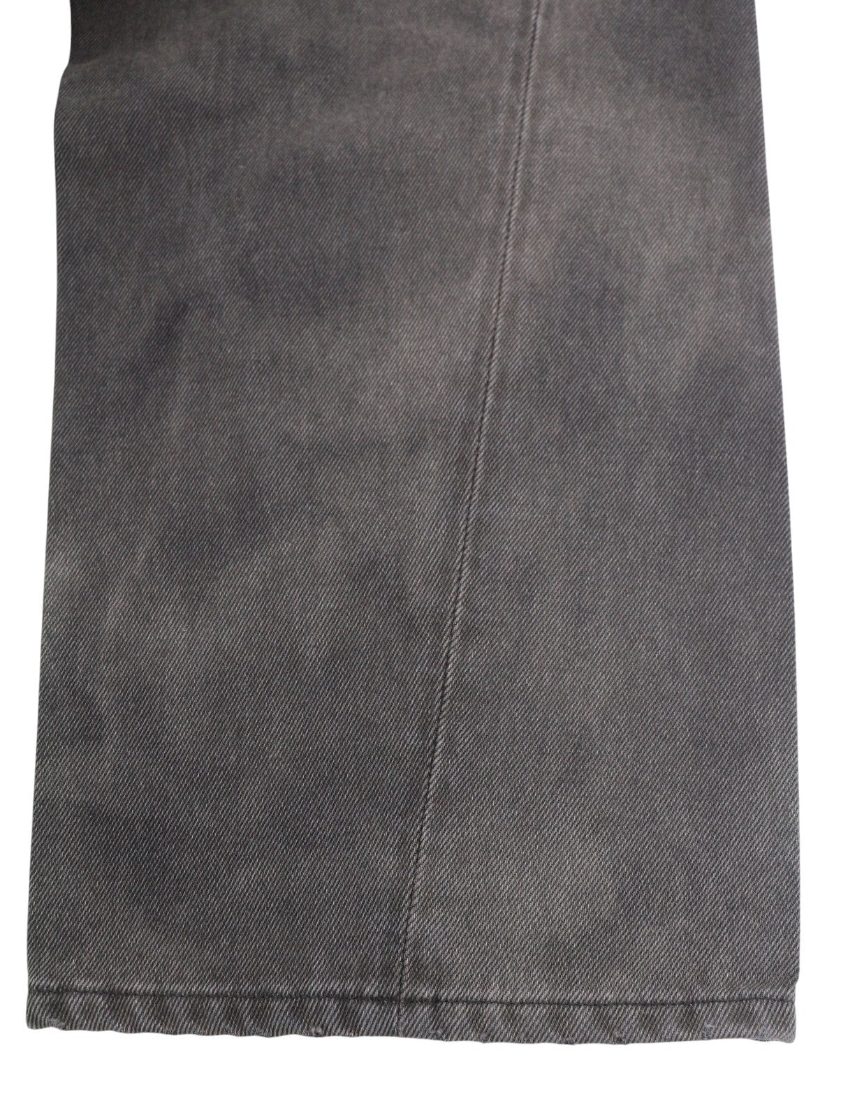 AMBUSH Men Jeans W31 Black Faded Cropped Asymmetrical Seams Button Fly Denim