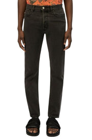 AMBUSH Wksp Slim Fit Denim Men Jeans W31 Button Fly Black 5-Pockets Design Logo