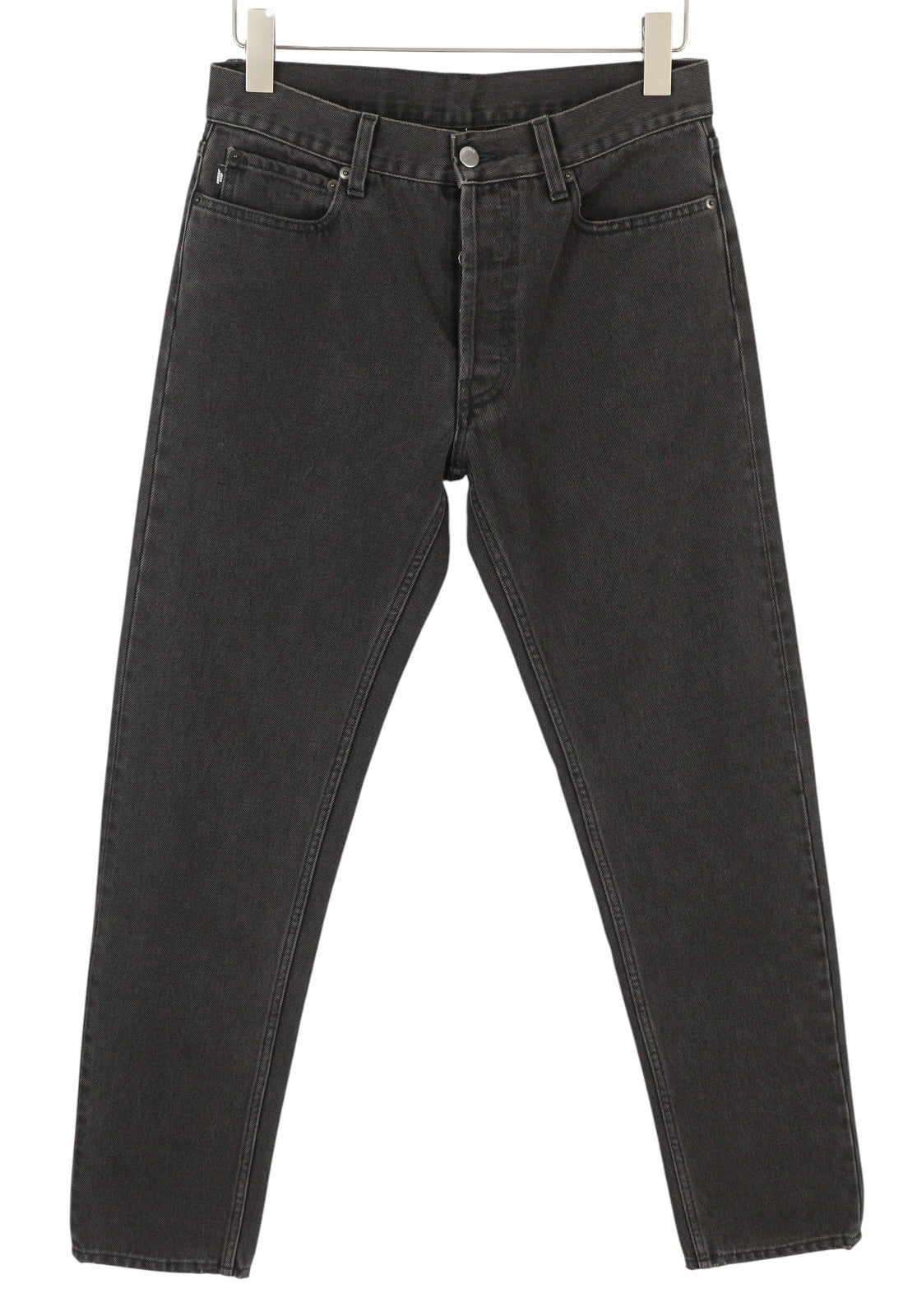 AMBUSH Wksp Slim Fit Denim Men Jeans W31 Button Fly Black 5-Pockets Design Logo