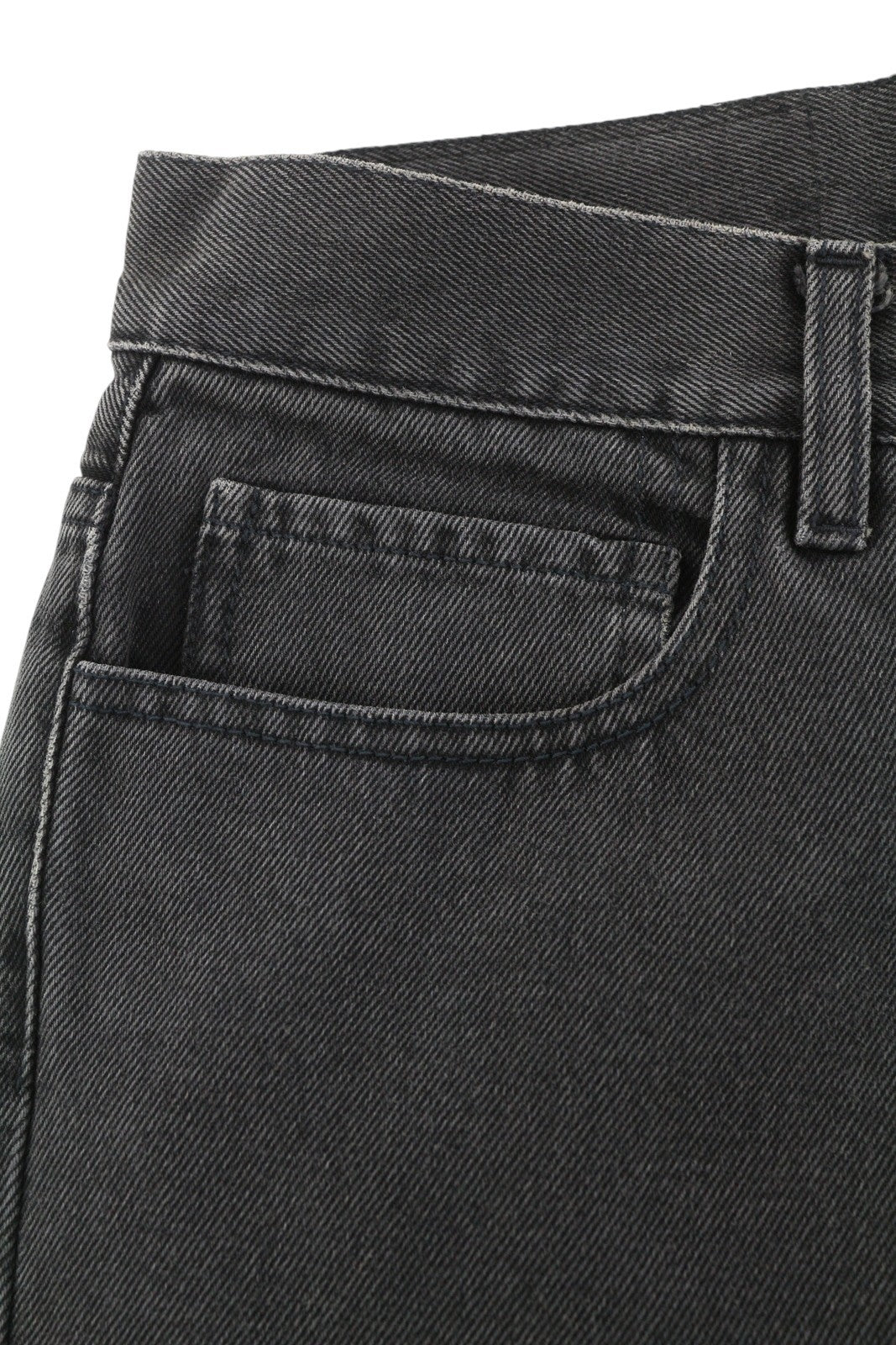 AMBUSH Men Jeans W31 Denim Black Relaxed Fit Button Fly 5-Pockets Design Logo