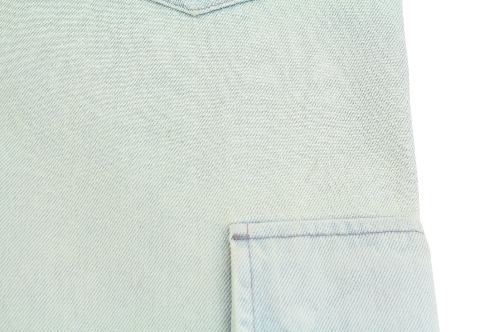 AMBUSH Slim Denim Cargo Men Jeans W32 Light Blue Faded Distress Regular RRP920