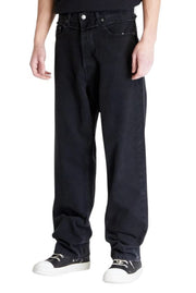 AMBUSH Waist Detail Denim Men Jeans W32 Black Distress Button Fly Logo RRP499