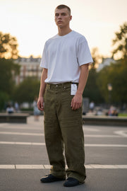 OFF-WHITE c/o VIRGIL ABLOH Gothic Drill Relax Men Jeans W33 Brown Cargo F25