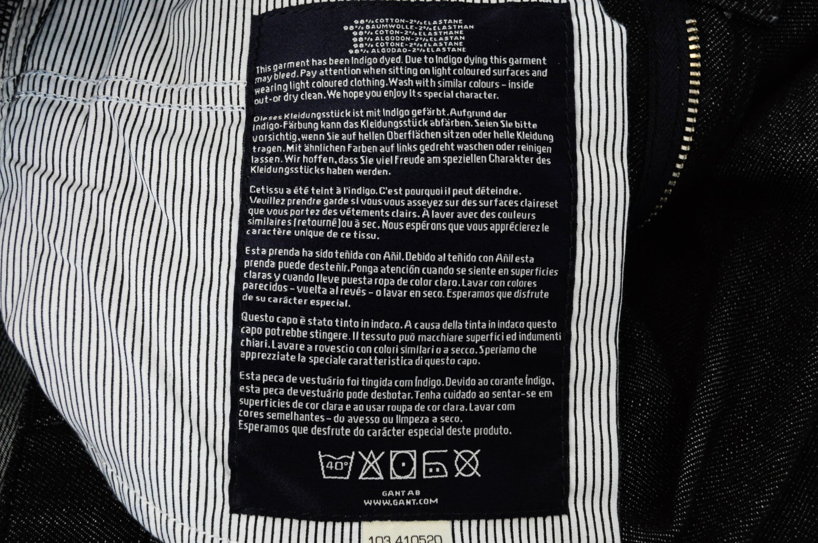 GANT Carol Women Jeans W29/L34 Blue Regular Bootcut Garment-Dyed Stretch