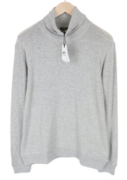 DENHAM Men's Grey L Jumper Cotton Blend Stretch Pullover Long Sleeves