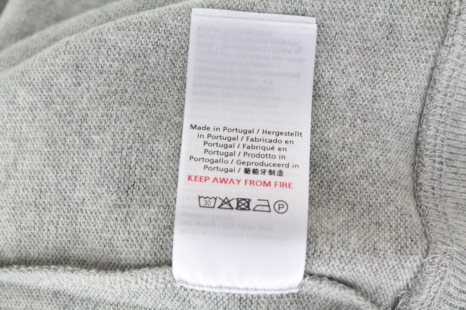 DENHAM Men's Grey L Jumper Cotton Blend Stretch Pullover Tab Roll Neck