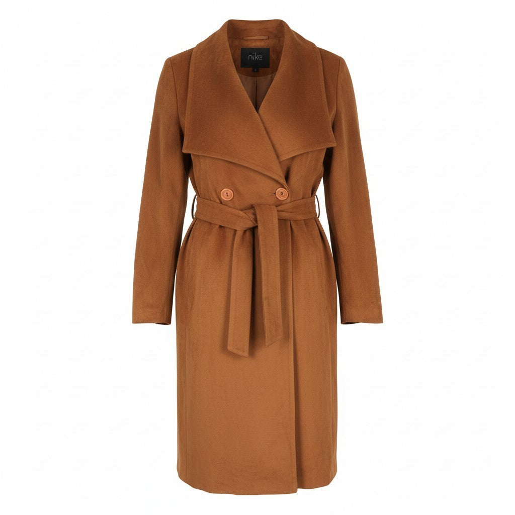Brown Polyester Coat
