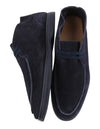 Blue Leather Desert Boots